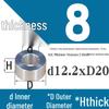 Außen-Ø 20mm Aluminiumlegierung Flache Unterlegscheibe Abstandshalter mit M6/M8/M10/M12 Innenloch - Metallwellenbuchse Isoliersäule.