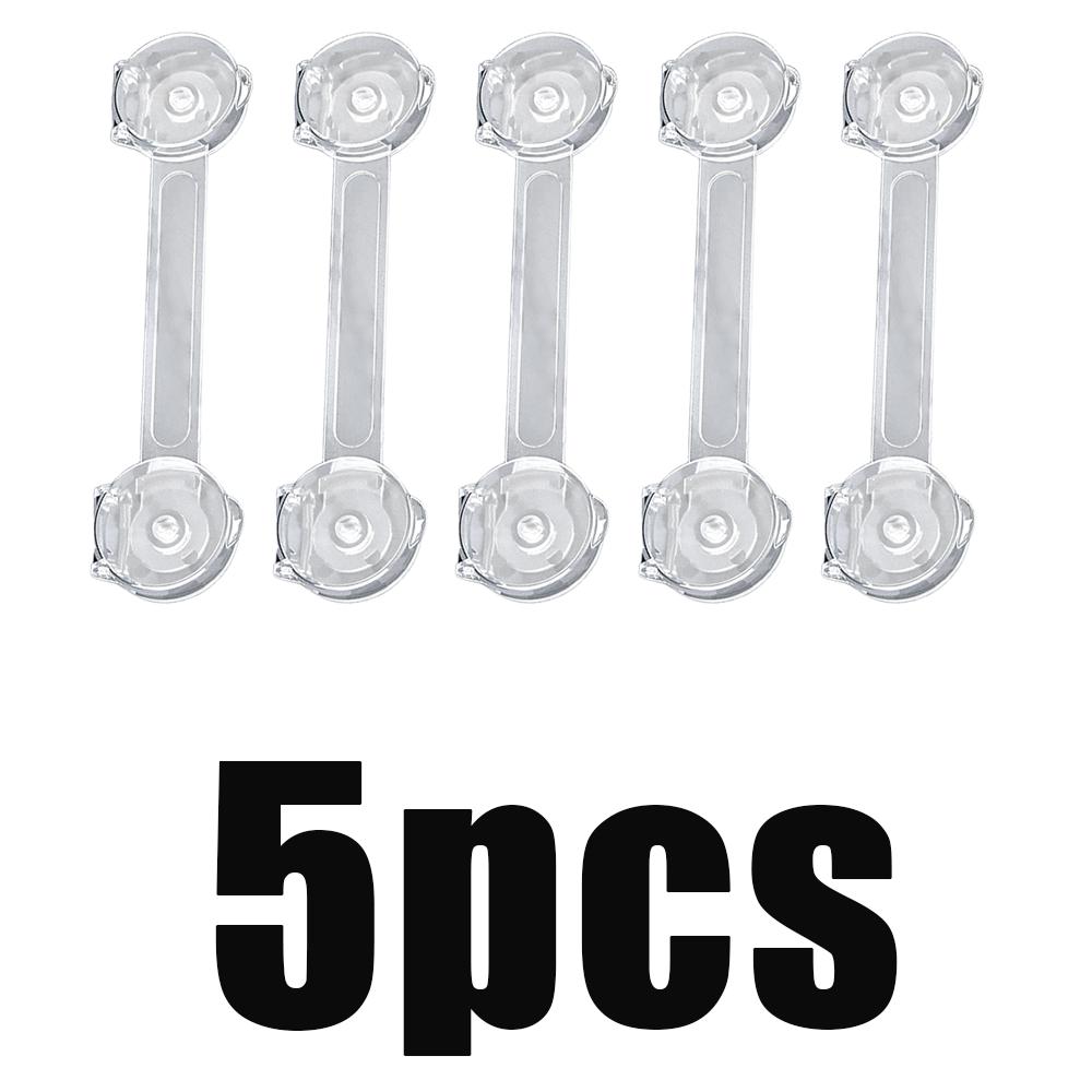 3-20Pcs Child Safety Lock Transparent Anti-Opening Multi-Functional Soft Strap Safety Lock Anti Pinch Safety Protection Buckle