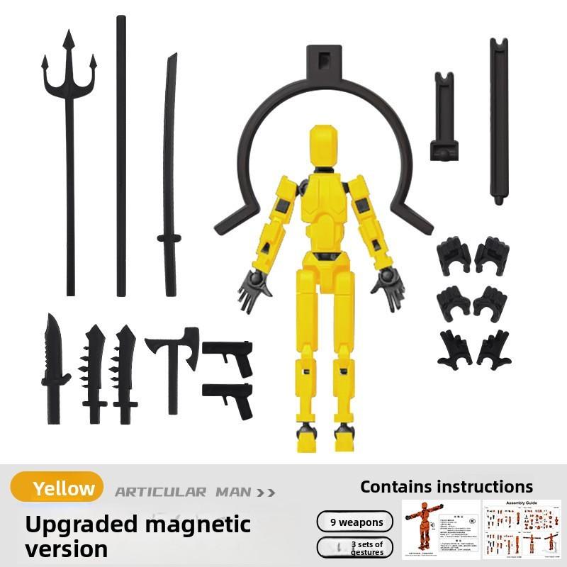 Inertia Control Robot Models Creative Action Figures Set With Joints Magnetic