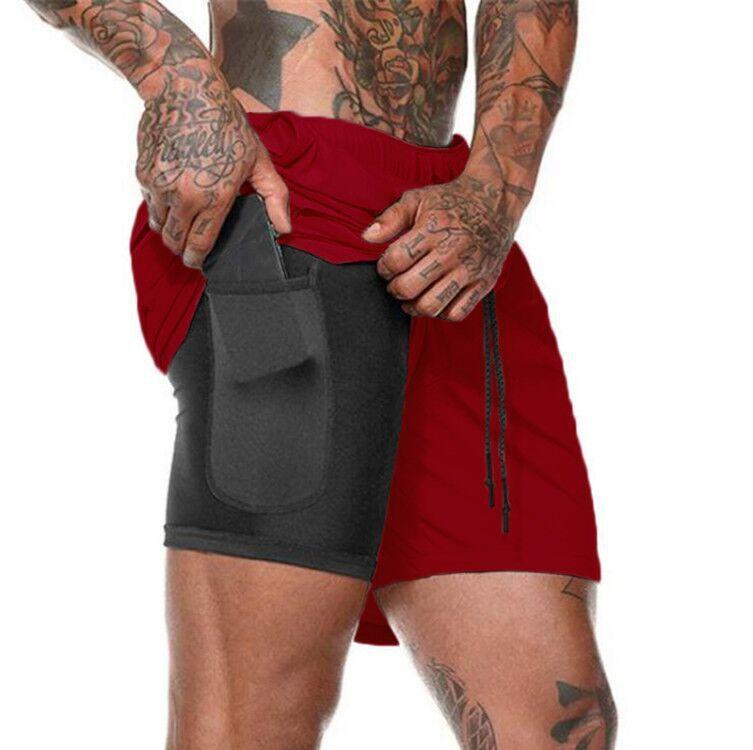 Sportshorts für Herren, Sommer, lässig, schnell trocknend, Fünf-Punkte-Hose, atmungsaktiv, Training, Fitnesshose