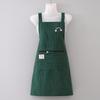 Women's Double Strap Breathable Kitchen Apron - Anti-Stain, Dirt-Resistant, Pretty Waist Uniform