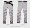 Men's Spring/Autumn Solid Color Straight Trousers - Korean Style, Slim Fit, Large Size