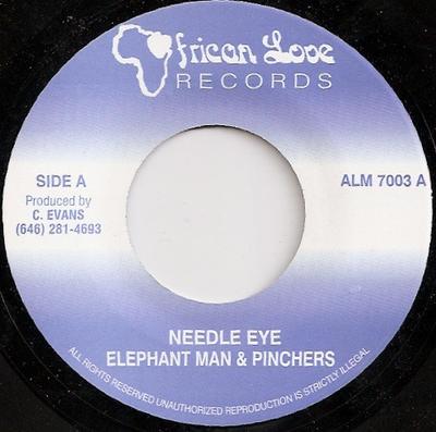 7inch Record ELEPHANT MAN & PINCHERS / BRIGADIER - Needle Eye / Gospel Medley ALM7003 African Love Re 2004 Jamaica Reggae, Ska & Dub Used