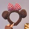 K-Style Kawaii Süßes Mädchen Kopf-Schnalle Herbst und Winter Gefülltes Cartoon-Stirnband Süßes Mädchen Haarspange Gesichtswasch-Stirnband