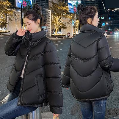 New Women Parka Short Jacket Winter Thick Cotton Padded Coats Female Korean Loose Puffer Parkas Stand Collar Ladies Outwear