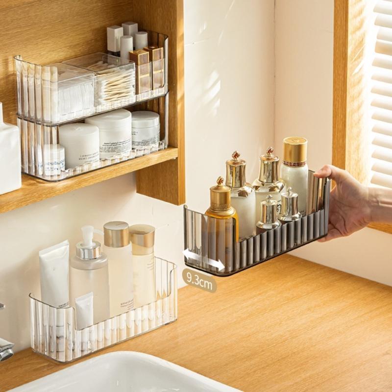 652F Klare Make-up-Aufbewahrung Badezimmer Kosmetik Organizer Luxuriöses Klares Make-up-Etui PET+PS Kosmetik-Organisationsetui