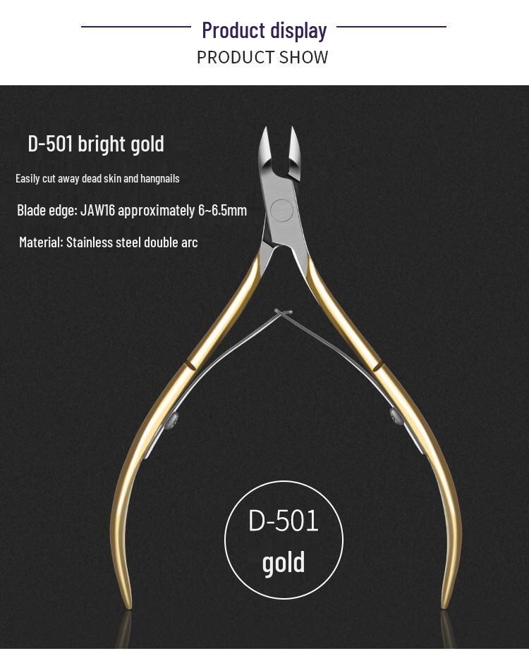 D501 Stainless Steel Cuticle Scissors & Clippers for Manicure