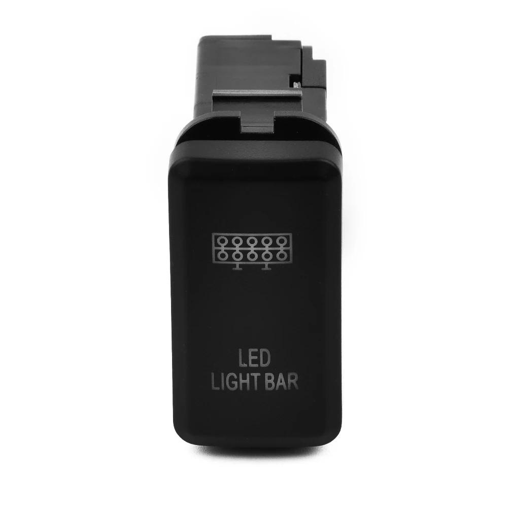 

12 В синий светодиодный противотуманный фонарь, кнопка включения/выключения, сигнальная лампа, бар для Toyota Tacoma FJ Cruiser 4Runner Highlander