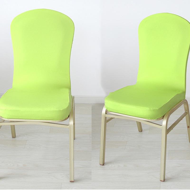 

2PCS Elastic Spandex Chair Cover Solid Color Standard Seat Fitted Slipcover for Wedding Party Banquet Holiday Celebration Decor 2pcs