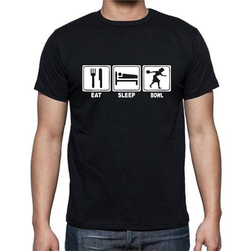 

Eat Sleep Bowl Bowling Life Cycle Proffesional T-shirt Tee S