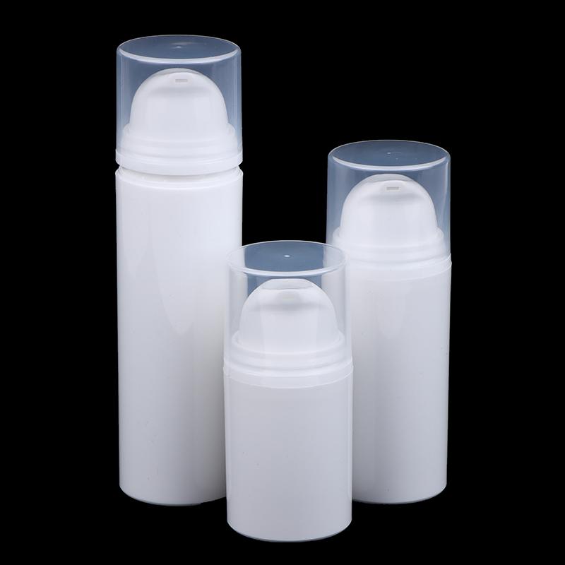 15Ml 30Ml 50Ml Plastic Travel Bottles Cream Refillable White Airless Pump Emulsion Vacuum Lotion Bottle Makeup Cosmetics For Gel