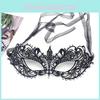 Party Costume Hollow Lace Mask With Water Diamond Decoration For Halloween