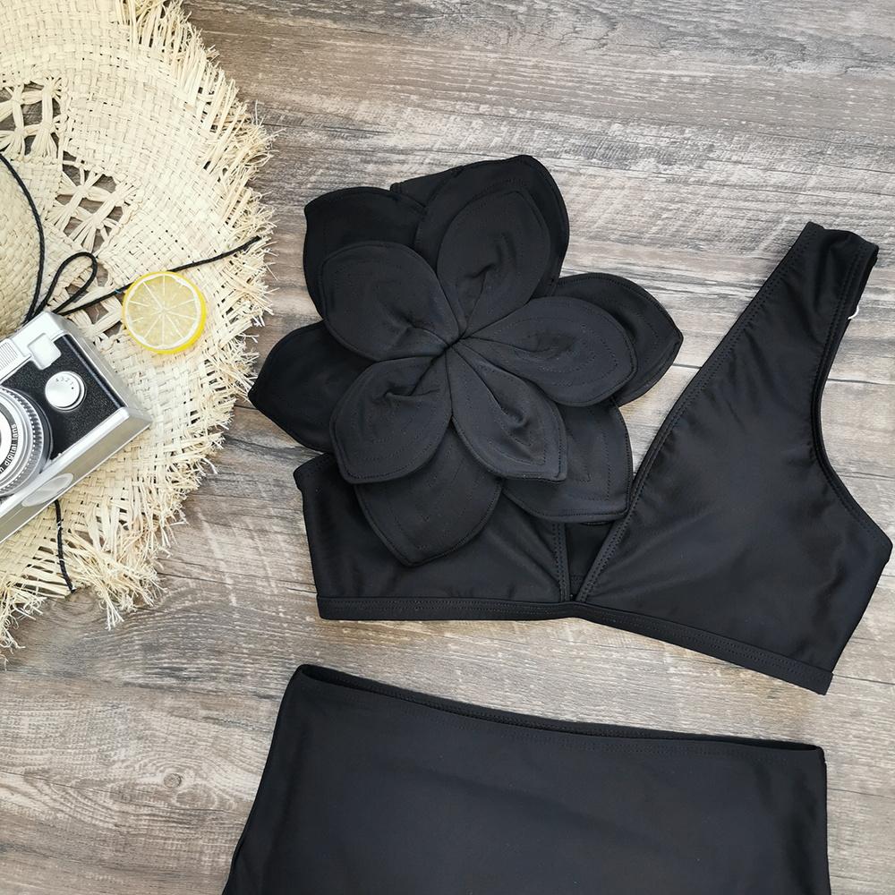 2024 בגד ים סקסי 2 צבעים פרח מרופד יוקרתי נשים בגד ים פרחוני סקסי מותן גבוה מונוקיני תשוקה בגד ים