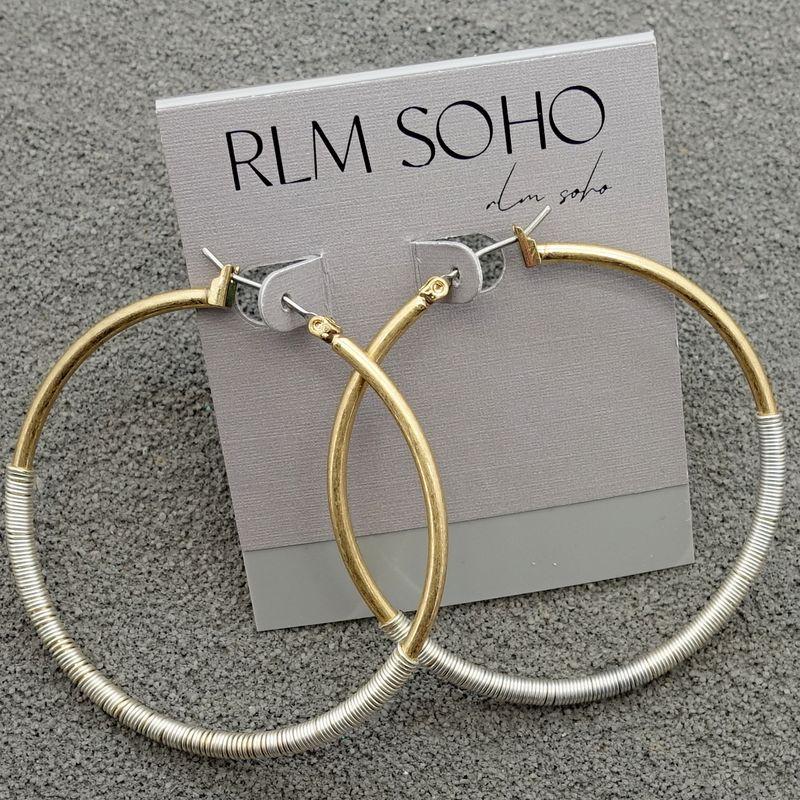 

Rlm Soho Handmade Wire-Wrapped Designer Earrings with a Mori Girl Artistic Vibe, Trendy and Unique Personality Hoop Earrings Default