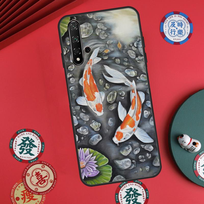 Koi Fish Carp For Huawei Nova 5T 9 10 SE 7i 8i 11i 12i Y73 Y72 Y61 Y91 Y60 Y70 Y90 P20 P30 P40 Lite Case