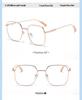 Metal Matte Glasses for Women - Built-in Blush, Prescription Compatible, Large Frames, Face Slimming Effect