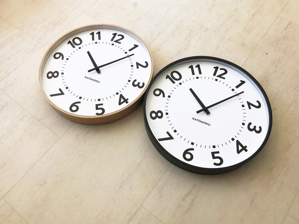 KATOMOKU plywood clock 17 wall clock sweep movement km-106NARC 362mm (radio clock)