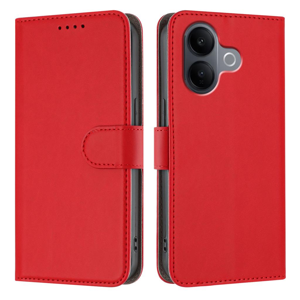 Dla vivo V60 Lite 5G Skórzane etui Jednokolorowe etui na telefon z portfelem