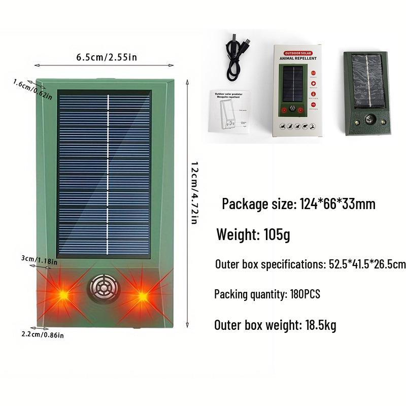 Ультразвуковой отпугиватель птиц и мышей: Уличный водонепроницаемый светодиодный стробоскоп для отпугивания летучих мышей