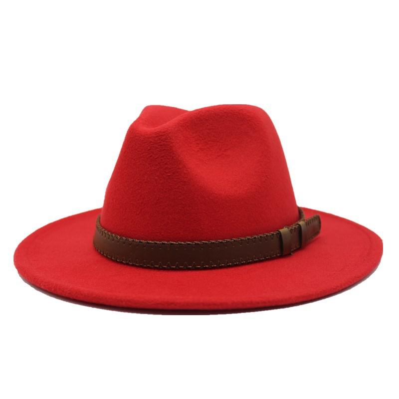 61Cm Large Size Woolen Jazz Hat Top Hat Retro Flat-Brimmed Big Eaves Hat