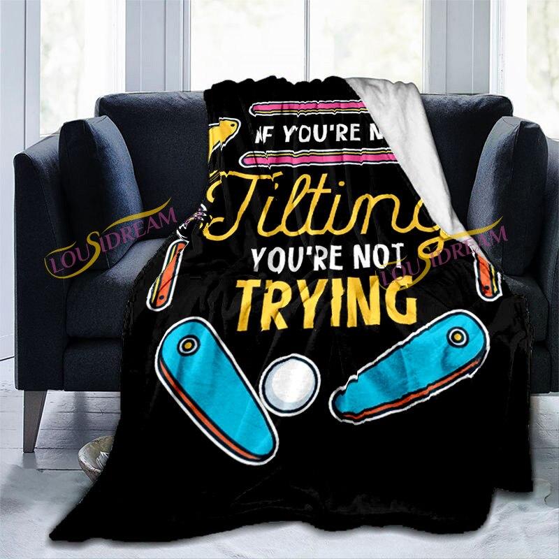 Klasická pinballová deka Kreslená klasická tréninková retro hra Super plyšová dekorativní deka Obývací pokoj Herna Pokoj Kancelář