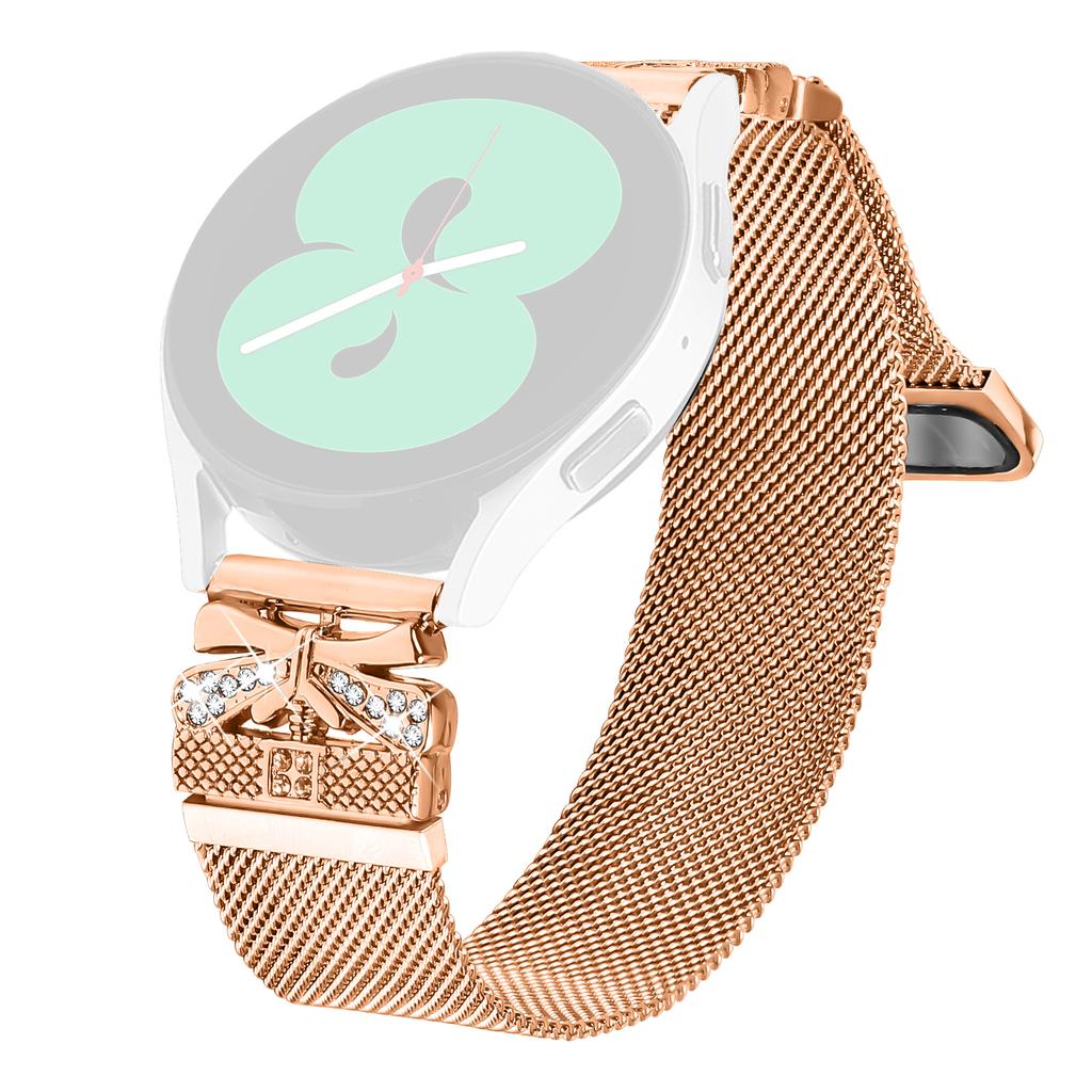 Metal Strap for Garmin D2 Air X10/Bounce Milanese Watch Band Butterfly Decor Electroplating Color