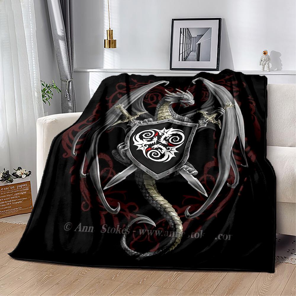 Gothic Style Blanket Comfortable Suitable for Livingroom Office Bed All-Season Use Stylish Decor Birthday Christmas Gift Blanket