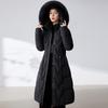 Fashion Woman Long Parkas Winter Coats Hooded Faux Fur Collar Thick Warm Overcoat Women's Jackets