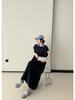 Summer Loose Cotton Polo Collar Dress - Elegant Casual Long Skirt