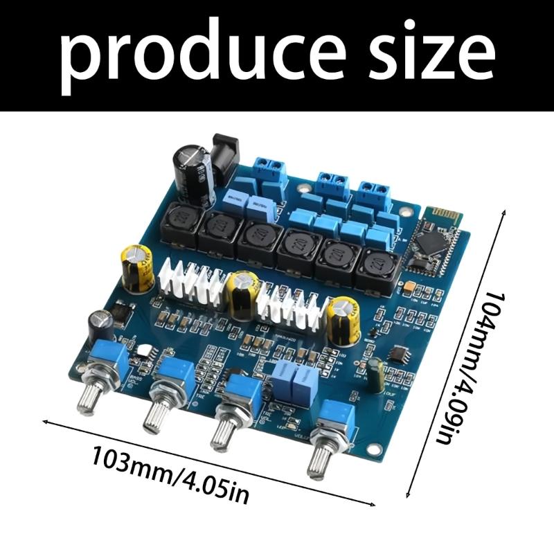 Highly power 2.1Channel Class D Amplifier Board Bluetooth-compatible4.0 100W+50Wx2 Output Professional Audios System Component