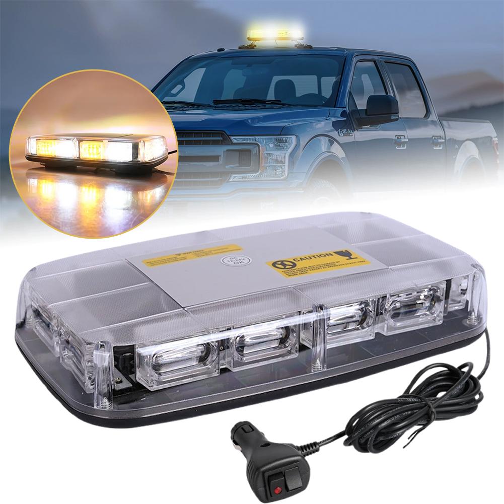Car Emergency Signal Lamp Yellow 48LED Roof Top Strobe Lights Safety Warning Flashing Light Beacon For 12V 24V Car Trucks F5K1