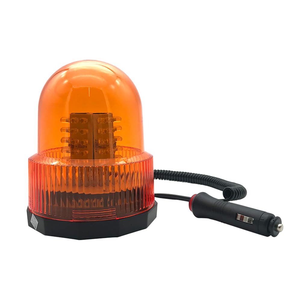 Bowarepro Rotating Warning Yellow 72 3m Extension Omnidirectional Cigarette Lighter 2 Action Lighting Enhanced IP65 for Construction Emergency