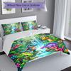 3PC Custom Name Dinosaur Fantasy World Bedding Set Duvet Cover Closure Includes 1 Duvet Cover & 2 Pillowcases for Bedroom
