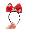 NEW Plush Christmas Headband Red Headwear Children Headbands Cloth Kids Hair Bands
