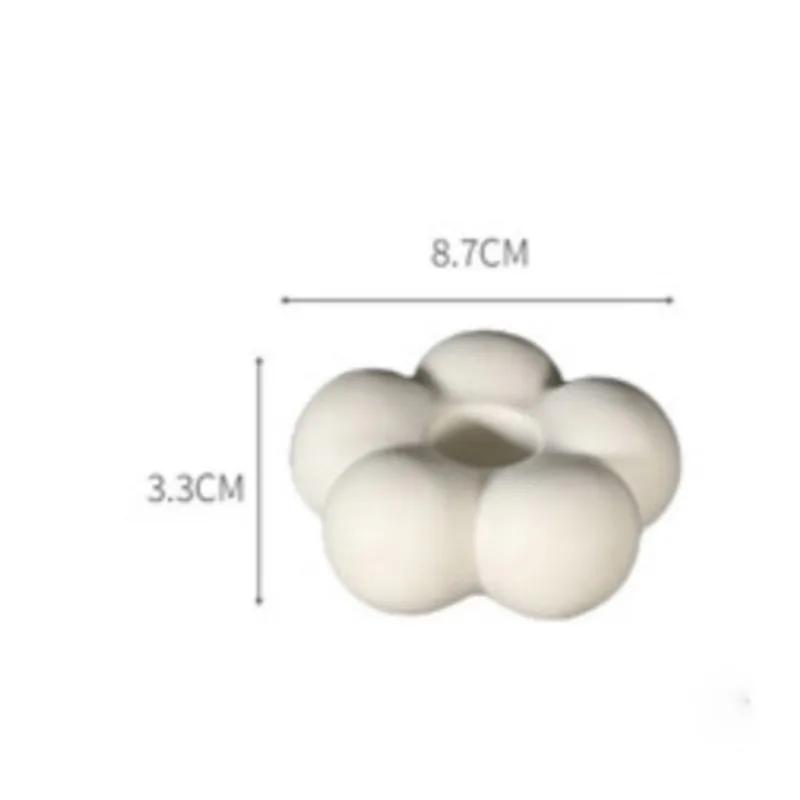 

Ceramic Candle Holder Candelabrum Candlestick Flower Shape Ceramic Arts and Crafts Desktop Storage Container Home Decor ZG130
