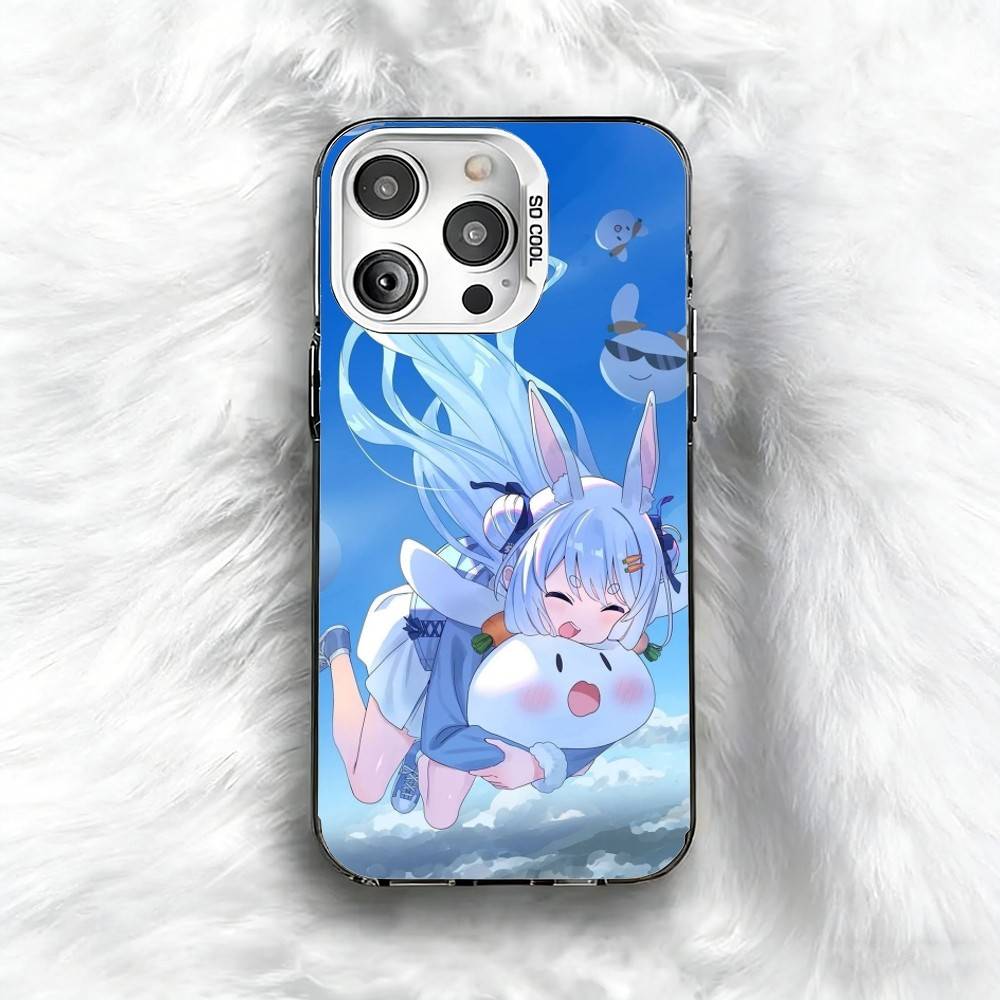 

Чехол для телефона Holo-Usada Pekora для iPhone 16 17 15 14 12 13 Pro Max Черный цвет Ударопрочный чехол iPhone16pro