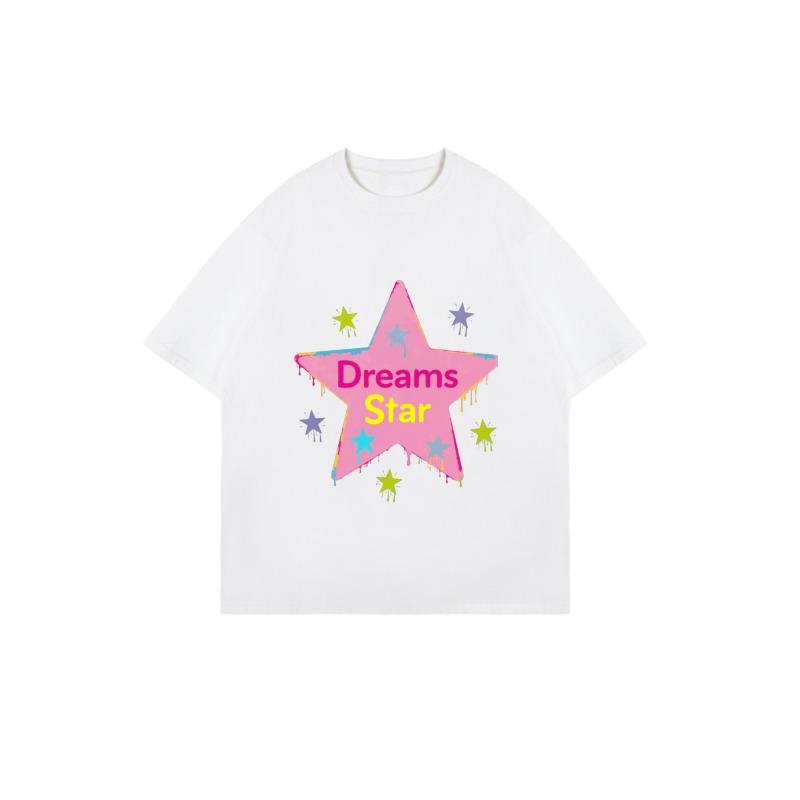 Oversized T Shirt Black Dreams Star Graphic Print For Casual Wear And Street Style