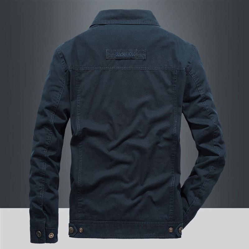 Spring and Autumn New Casual Tooling Jacket Men's Pure Cotton Jacket Tooling Military Fans Retro Top Outside Jacket Men