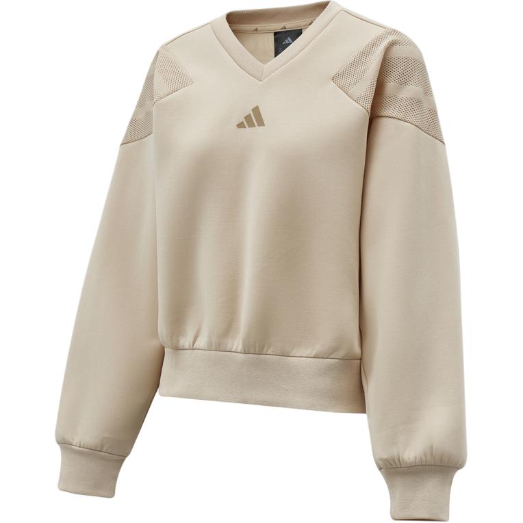 Adidas W Fi 3S Mt Sw Свитшот с V-образным вырезом Универсальный свитшот с длинным рукавом Женский свитшот KB4244 L
