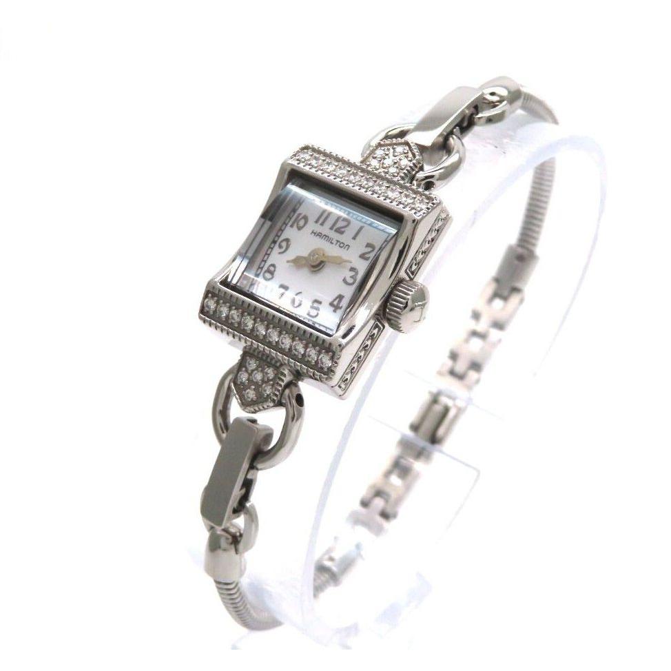 Used [Lady Hamilton] HAMILTON Hamilton Watch Diamond White Shell Extremely Good Condition