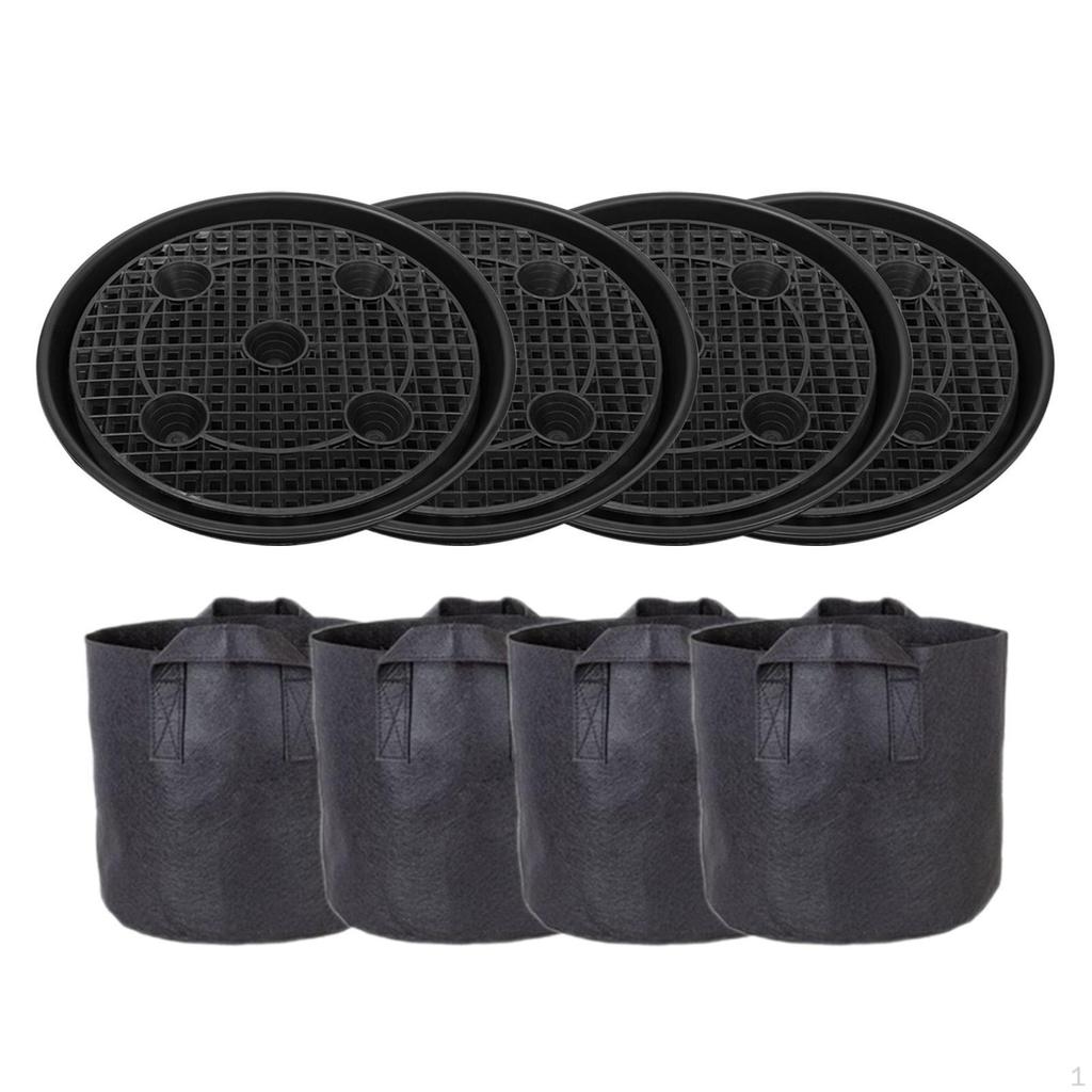 4 Stück Selbstbewässernder Stofftopf Untersetzer Ständer Wasserversorgungssystem für Blumentöpfe