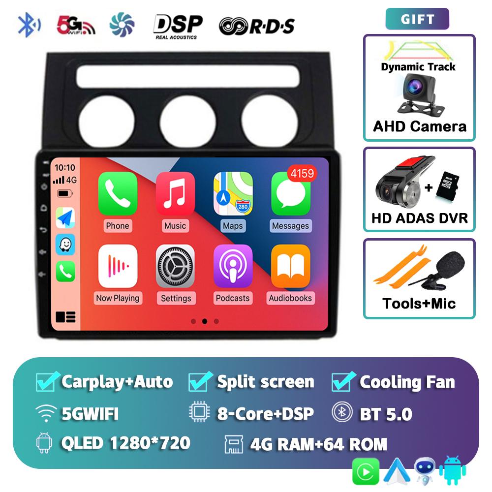 Android 14 Carplay Auto Car Radio For Volkswagen Touran 1 2003-2010 Multimedia Video Player Navigation GPS Stereo 2din DVD Audio