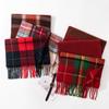 Simple Scarf for Women High End Versatile Thickened Autumn and Winter Business Warm New Plaid Scarf Dual Use