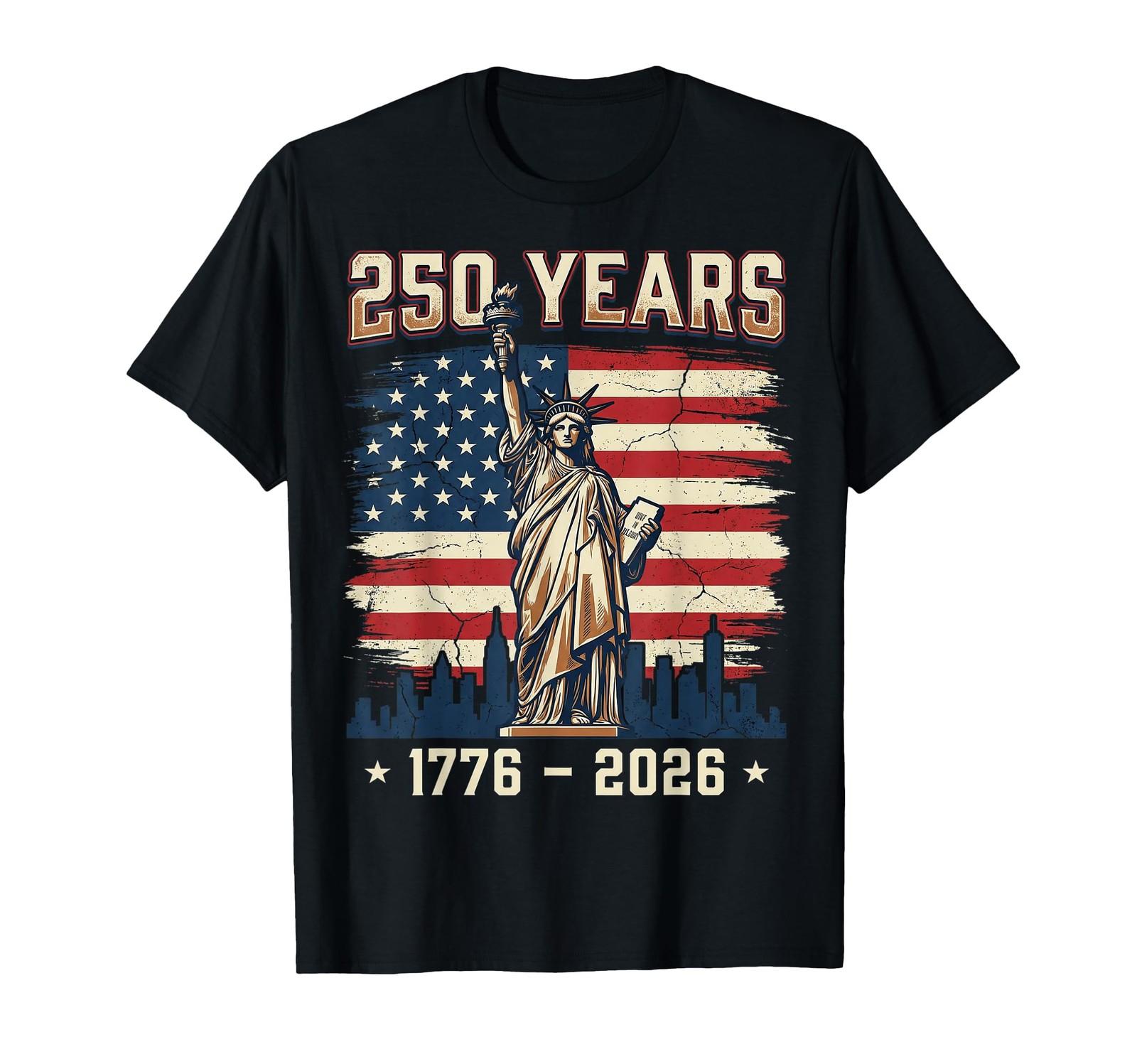 250th Independence Day Freedom T-Shirt for America Anniversary S
