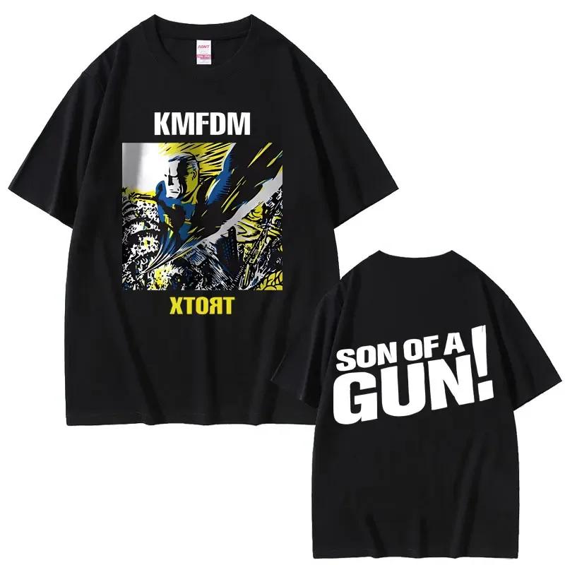 Rock Band Kmfdm Tour 97 Graphic Print Tshirt Summer Unisex Unisex Vintage Gothic Punk Streetwear Male Casual Pure Cotton T Shirts