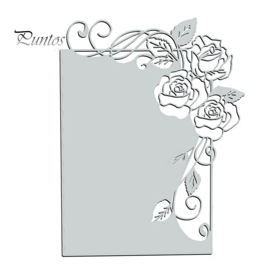 

Рамка с цветком розы, штампы, сделай сам, скрапбукинг, изготовление карт, бумажный ремесленный декор серебряный