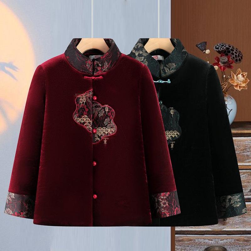 Autumn and Winter Coats, Piled and Thickened Cotton-padded Clothes, Old Loose Cotton-padded Tops, Women