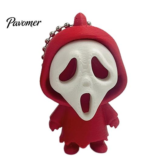 Portable Bag Accessory Mini Screaming Skeleton Keychain Pendant, 3D Printed Halloween Pendant Hanging Decor, Backpack Schoolbag Purse Charm