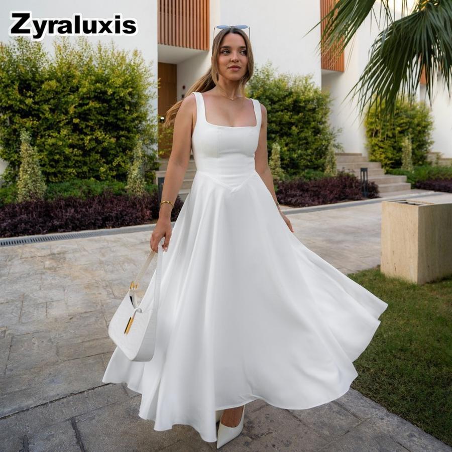 Women s Summer New Arrivals Elegant Square Neck Sleeveless Bodycon Tube Dress XS