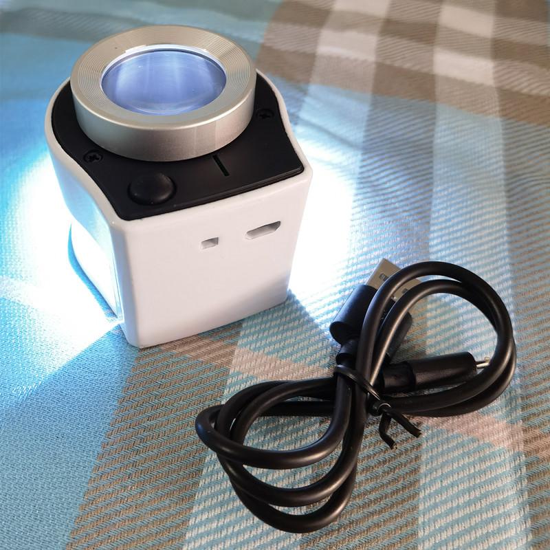 30x Textile Magnifier: High-Def Loupe with UV Light for Fabric Thread Count & Currency Check